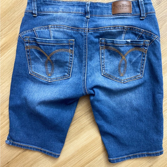 ❤️😎Paris Blues Blue Bermuda Denim Vintage Shorts - Picture 5 of 9